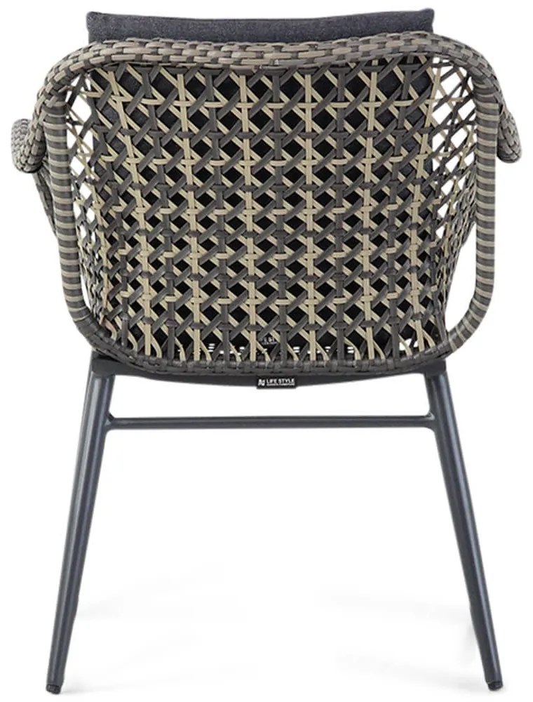 Tuinstoel Wicker Taupe-naturel-bruin Lifestyle Garden Furniture Dolphin  mixed black/taupe