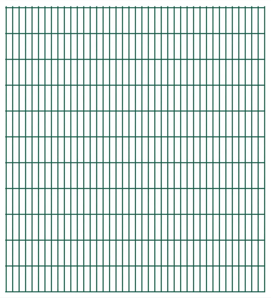 vidaXL Dubbelstaafmatten 2,008x2,23 m 20 m (totale lengte) groen