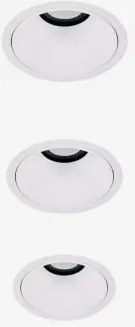 Pack Van 3 Inbouw Led-downlights Met Ronde Frames Ø8 Cm Voor Buitengebruik In Aluminium Orelva Warm Wit 2700k & Wit & 23º & 11 W - Sklum