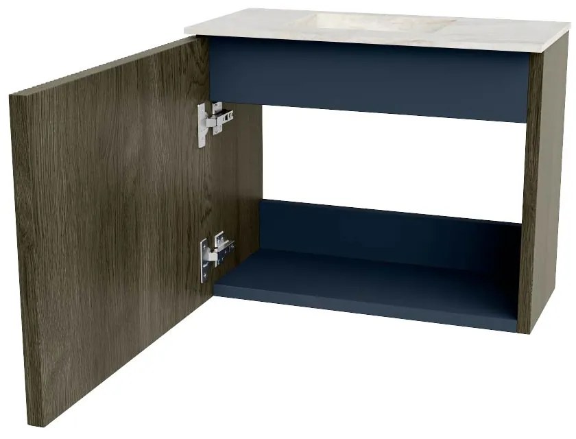Mondiaz Joya DLux 50cm toiletmeubel shadow met wastafel faye links zonder kraangat ostra