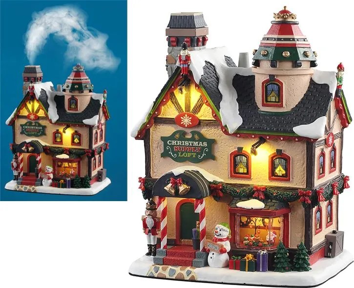 Lemax - 'Christmas Supply Loft' - Verlicht gebouw met rookeffect - Inclusief adapter