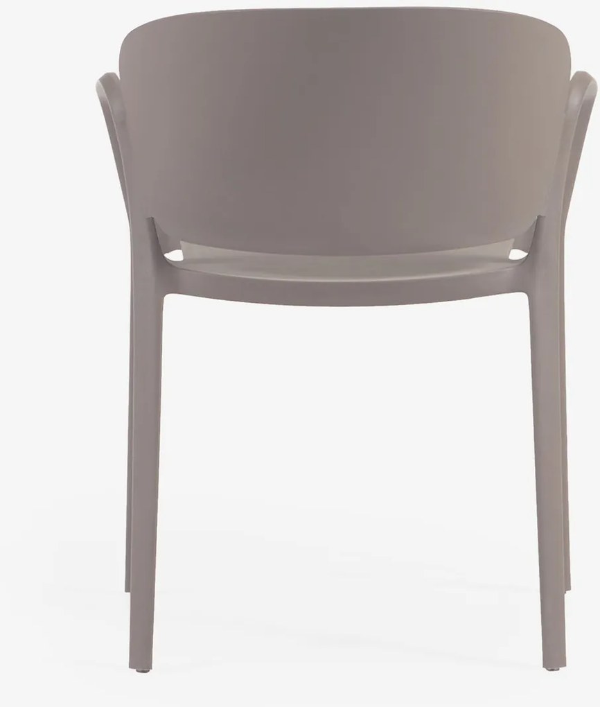 Kave Home Ania Plastic Tuinstoel Stapelbaar Bruin