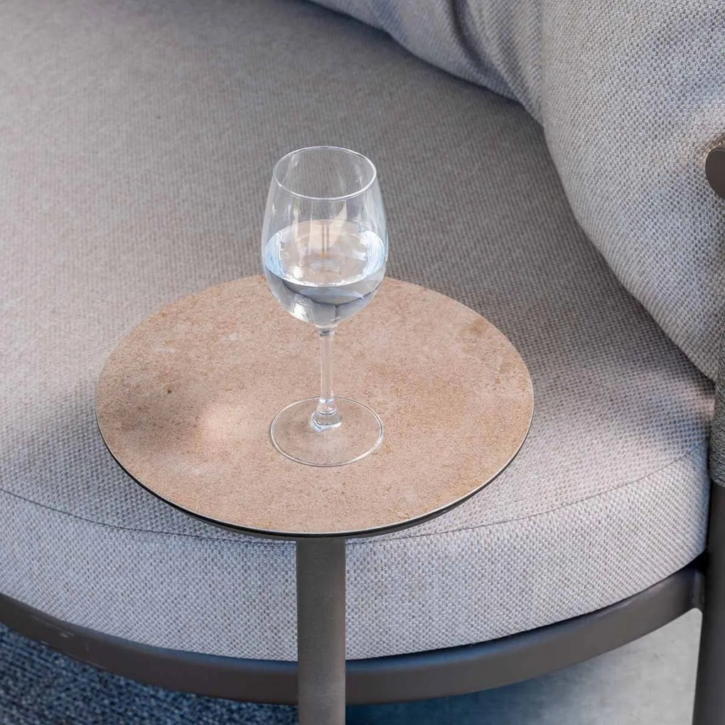 4 Seasons Vic bijzettafel Ø30xH50 cm terre - ceramic print