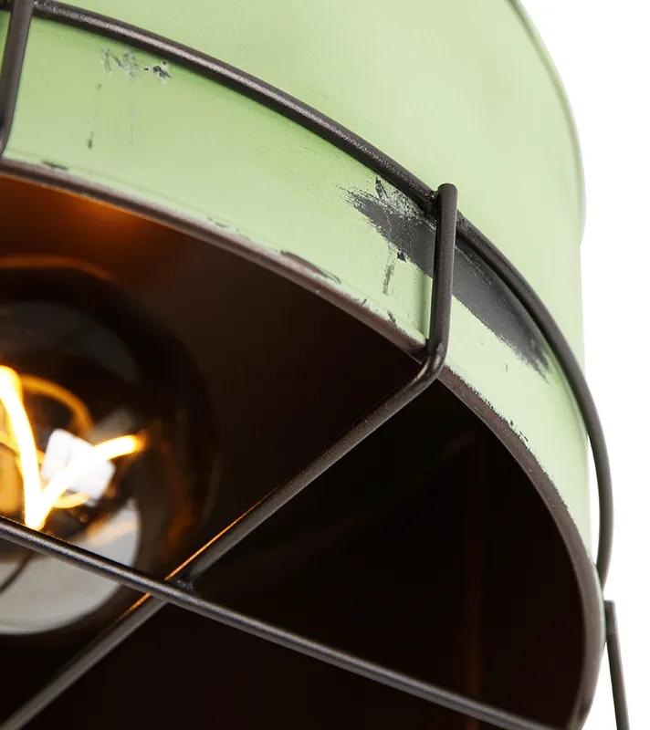 Industriële plafondlamp groen 35 cm - Barril Industriele / Industrie / Industrial E27 rond Binnenverlichting Lamp