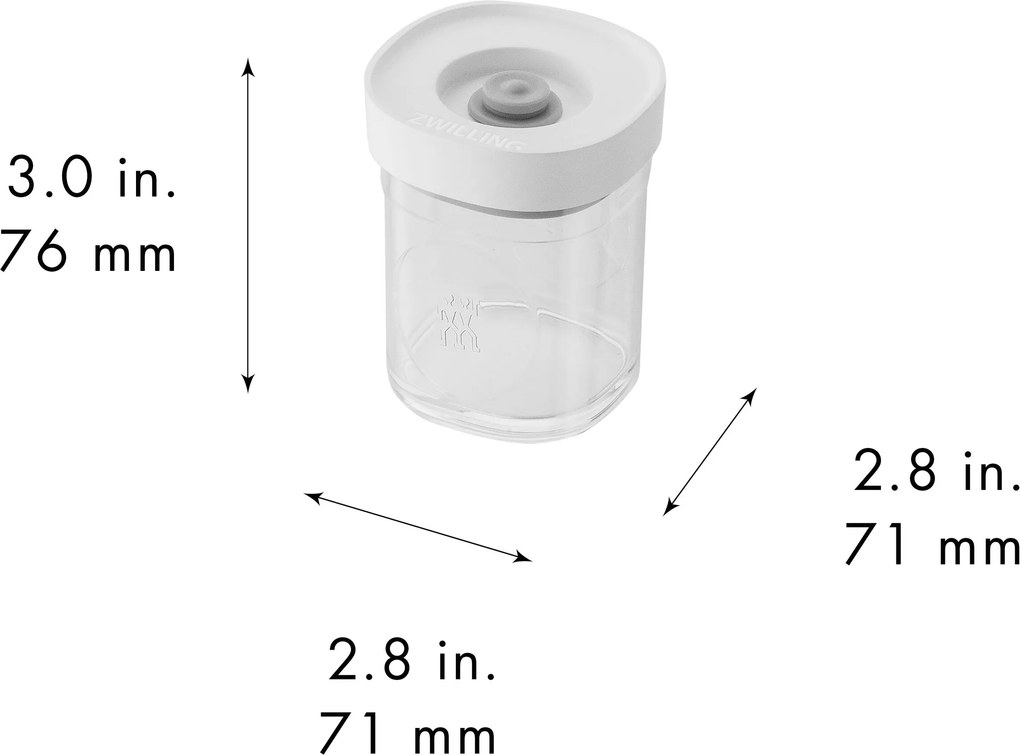 ZWILLING Fresh &amp; Save CUBE CUBE-set, XS / 3-delig, transparant-wit - Fresh &amp; Save CUBE - ZWILLING