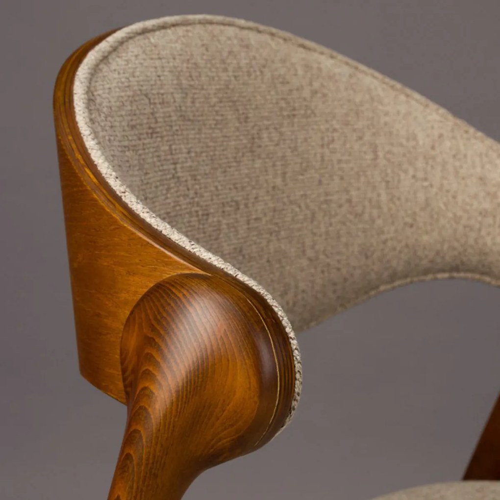 Dutchbone Babington Vintage Stoel Walnoot