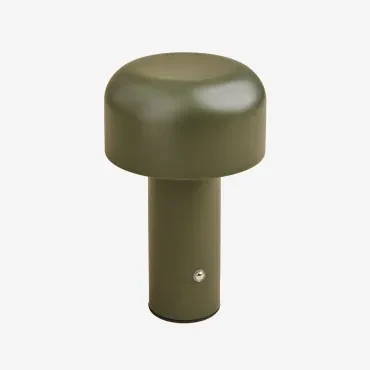 Loentia Draadloze Metalen Led Tafellamp Groen – Intens Olijf - Sklum
