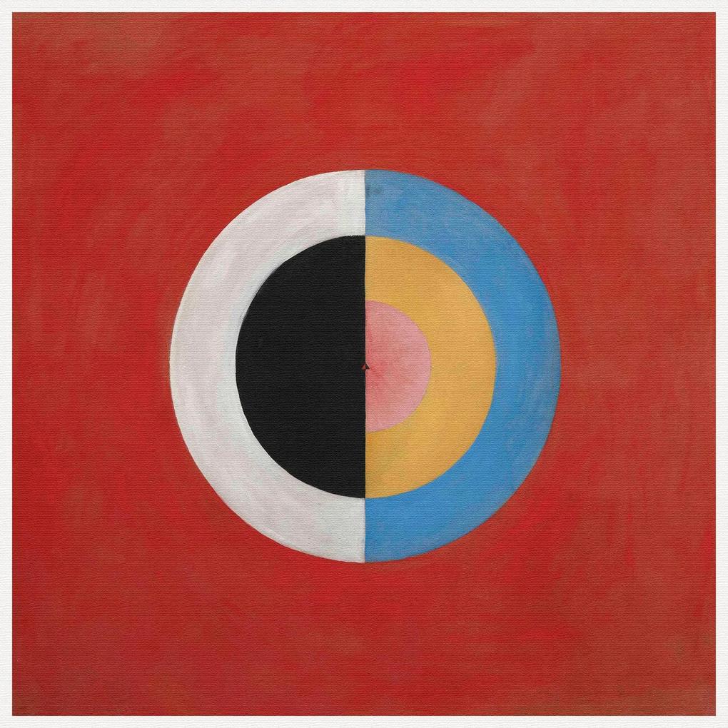 Kunstdruk The Swan No.17 (Red, Black, White Abstract) - Hilma af Klint, (40 x 40 cm)