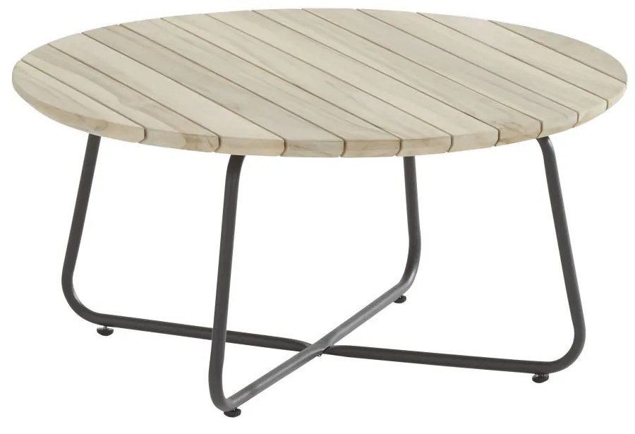 4 Seasons Outdoor Axel salontafel Ø 90 cm  Loungetafel    houtkleur weerbestendig