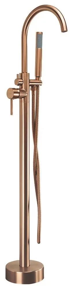 Vloeren badmengkraan Rea Lungo brush copper