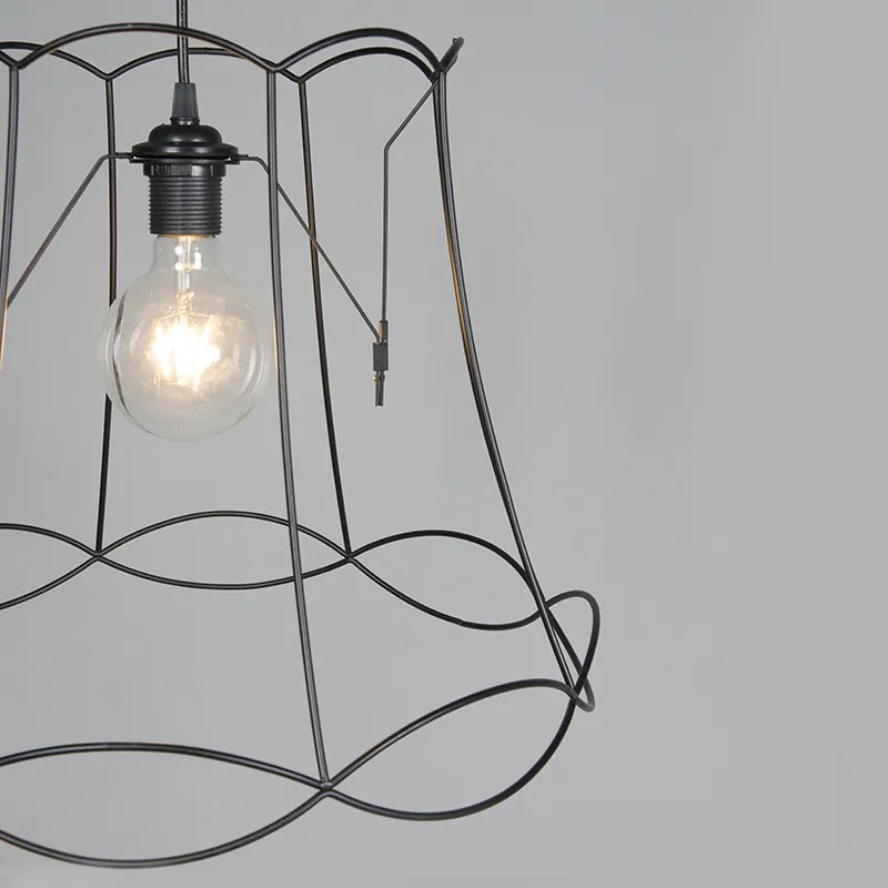 Retro hanglamp zwart 45 cm - Granny Frame