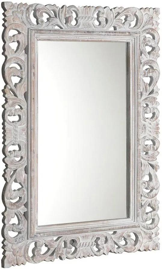 Scule Spiegel met frame 80x120cm witgekalkt