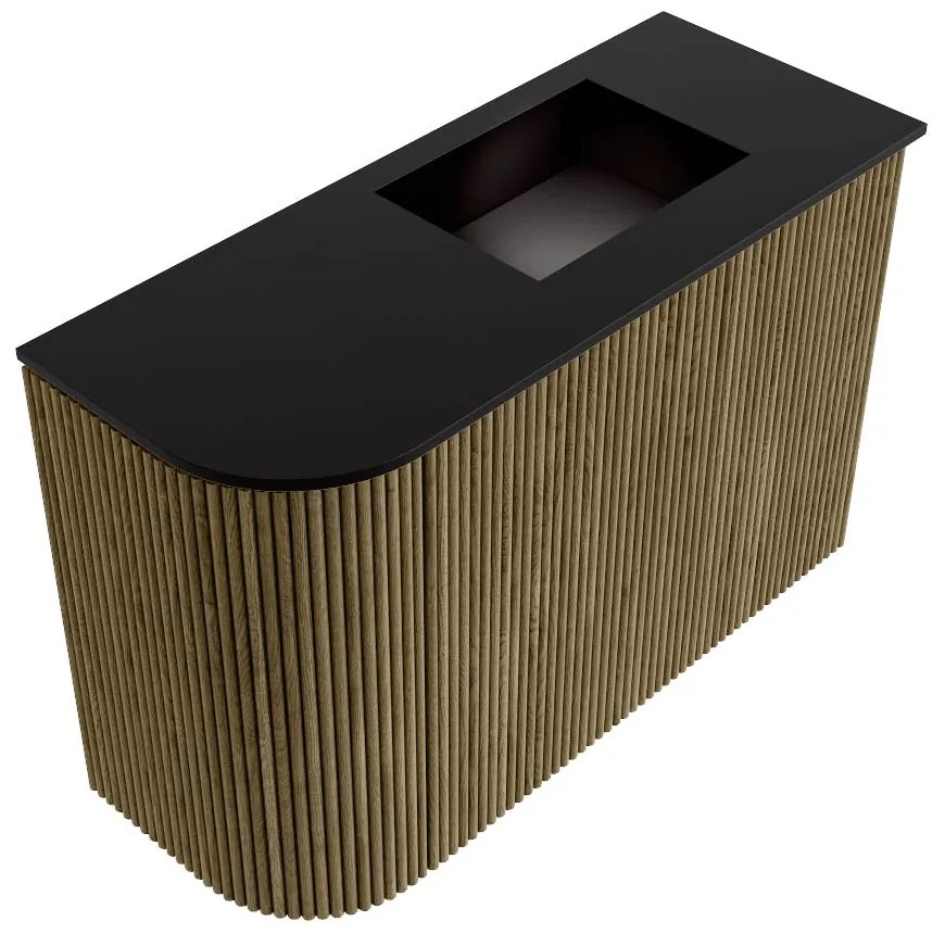 Mondiaz Joya 60cm toiletmeubel ronding links dusk met wastafel faye rechts zonder kraangat urban