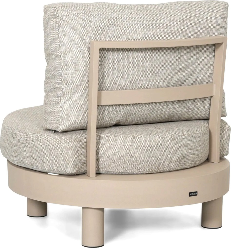 Stoel en Bank Loungeset 5 personen Aluminium Zand/Beige  Lifestyle Garden Furniture Organio