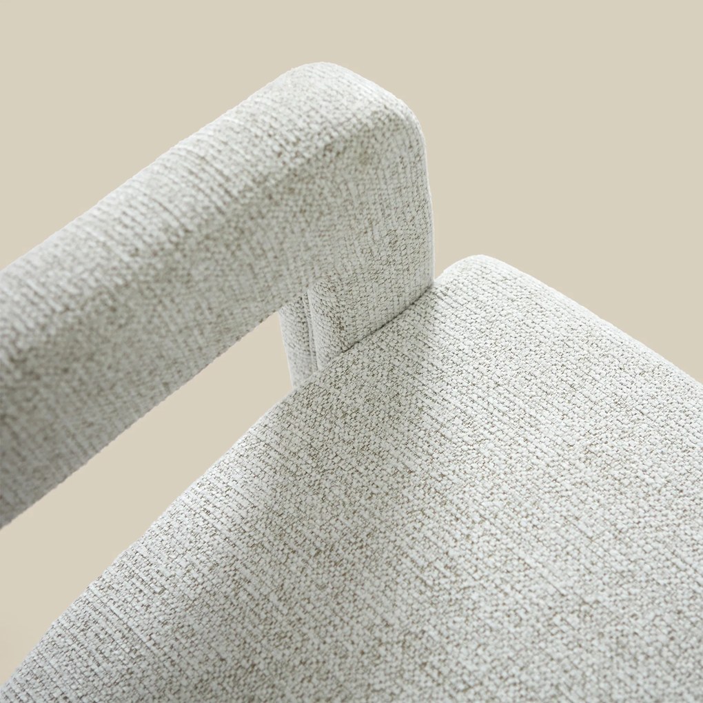 Japandi Fauteuil Creme Stof