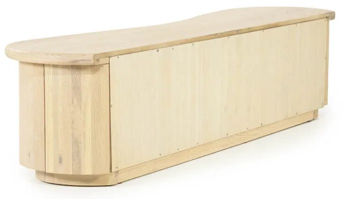 Eleonora Josh Eiken Tv-meubel Organische Vorm 180 Cm Naturel - 180x42x43cm.