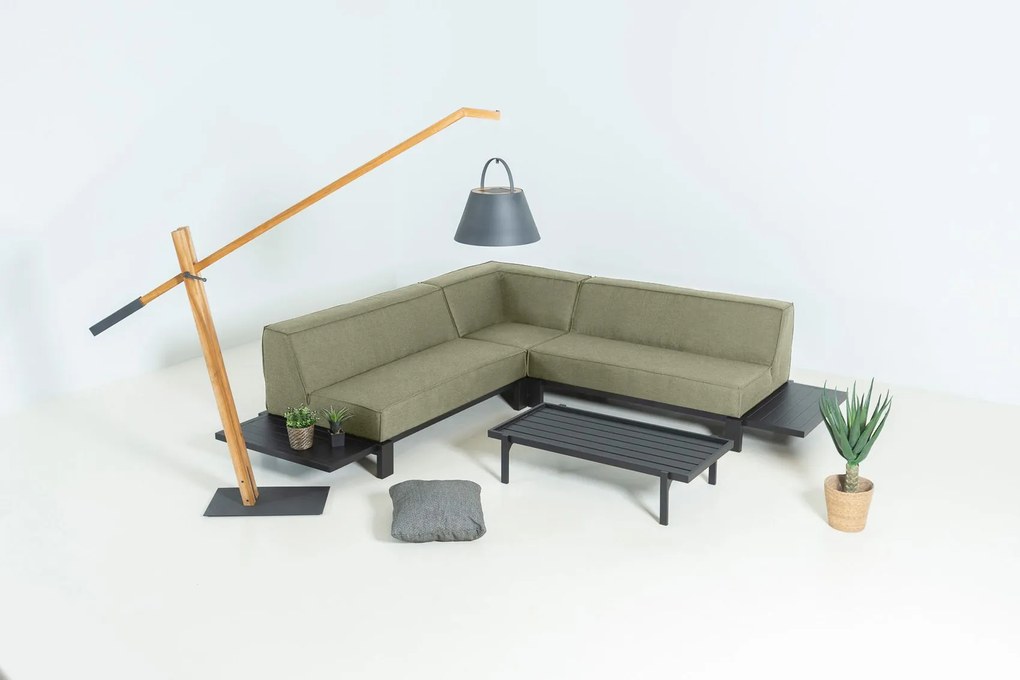 Flow. Sublime leaf loungeset All Weather loungeset Groen Sunbrella loungeset LoungesetHoek loungeset outdoor textiel - weerbestendig