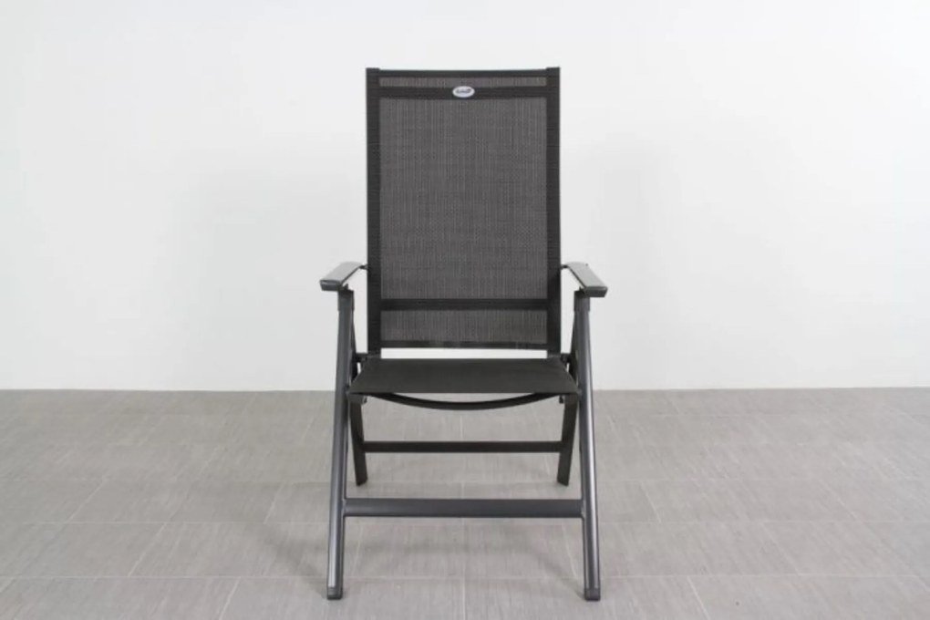 Hartman Napoli/Kings 4-persoons verstelbare tuinset 180x100 cm. - Antraciet