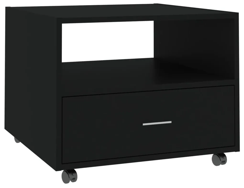 vidaXL Salontafel 55x55x40 cm bewerkt hout zwart
