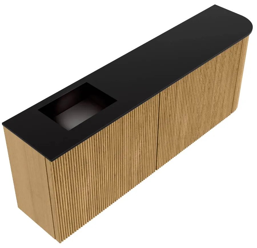 Mondiaz Joya 110cm toiletmeubel ronding rechts oak met wastafel faye links zonder kraangat urban