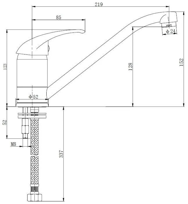 Mueller Basic keukenmengkraan PVD-coating chroom