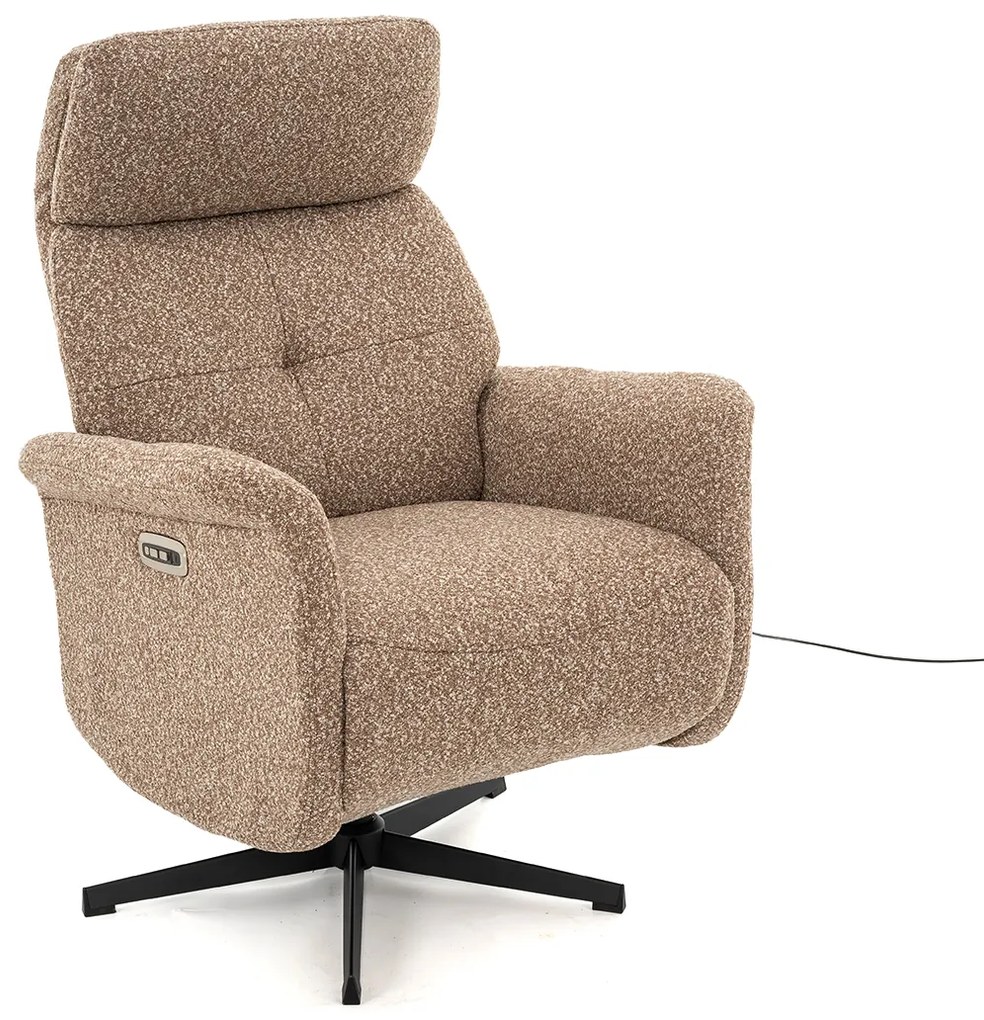 Relaxfauteuil Elektrisch Taupe Stof
