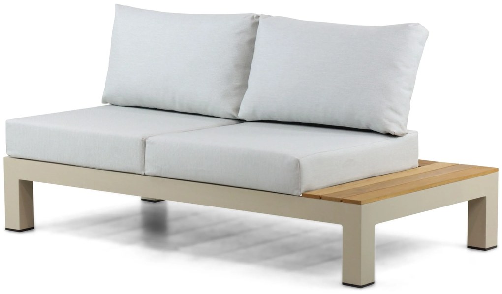 Loungeset 6 personen Aluminium/Teak Taupe Lifestyle Garden Furniture Vittoria