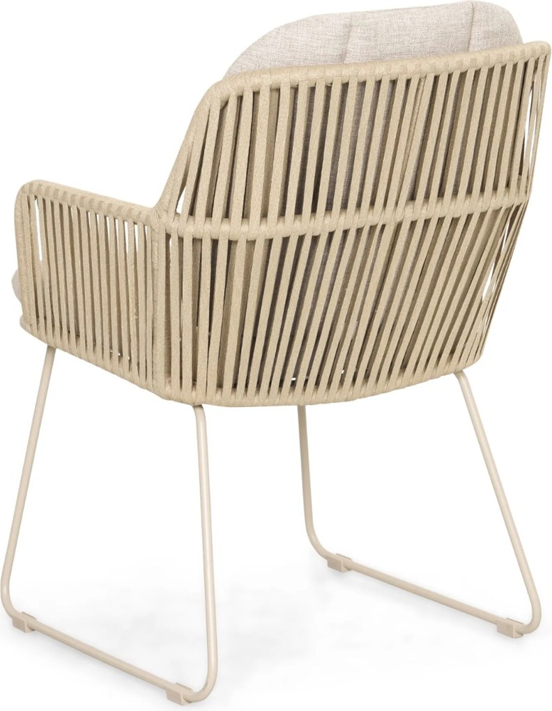 Tuinset 6 personen 220 cm Rope Taupe Domani Furniture Trivento/Camila