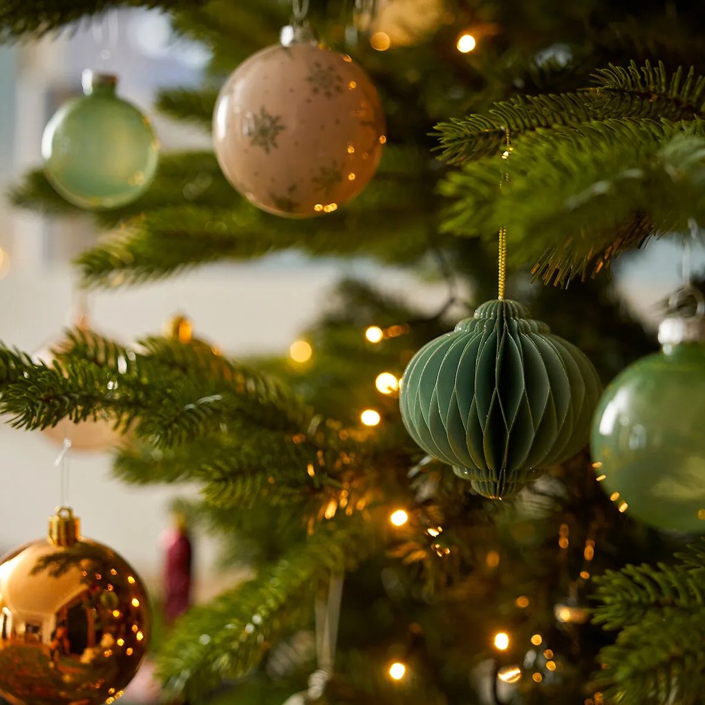 Set van 4 papieren kerstdecoraties, Caspar