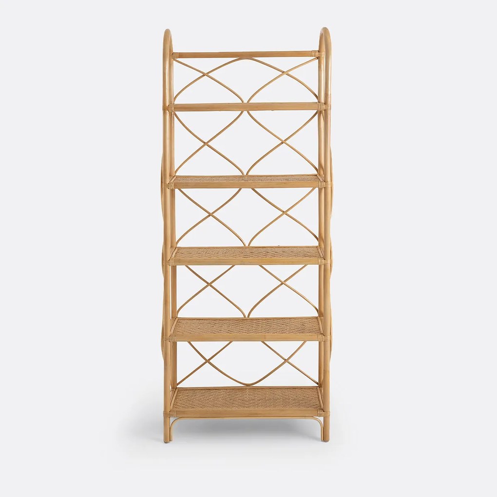 Wandrek in rotan, 5 legplanken, Malu