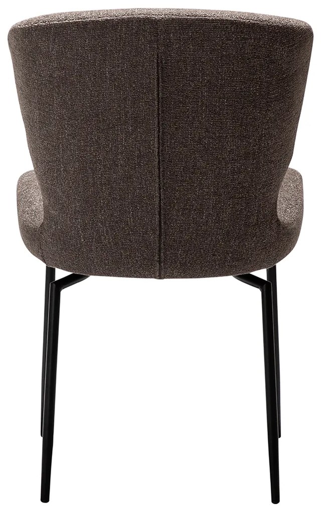 Dan-Form Glory Swivel Draaibare Eetkamerstoel Bruin Boucle
