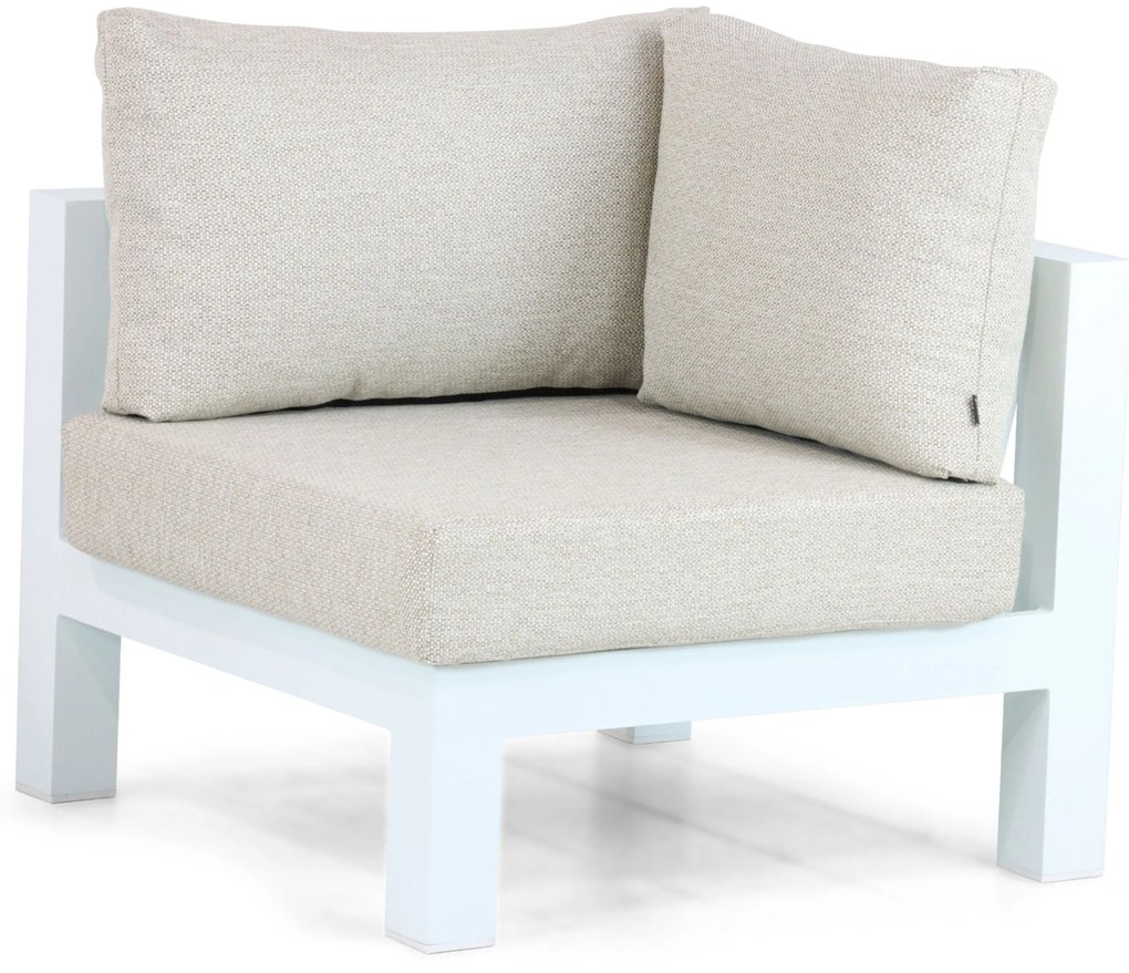 Hoek loungeset 5 personen Aluminium Wit Lifestyle Garden Furniture Luca