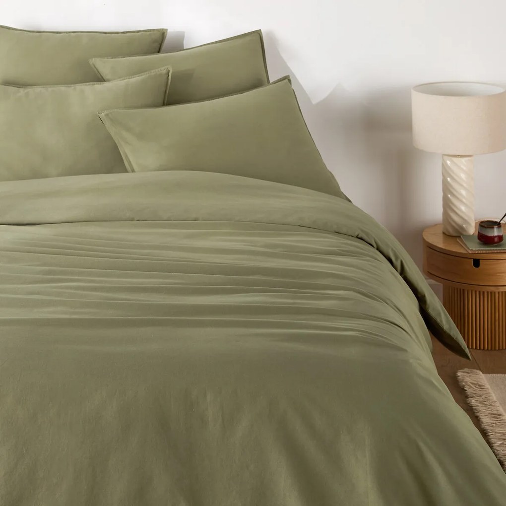 Effen kussensloop in gewassen katoen, Scenario