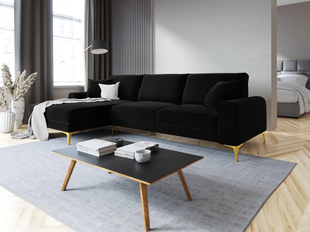 4.5-zitshoekbank Madara links velvet | Mazzini Sofas