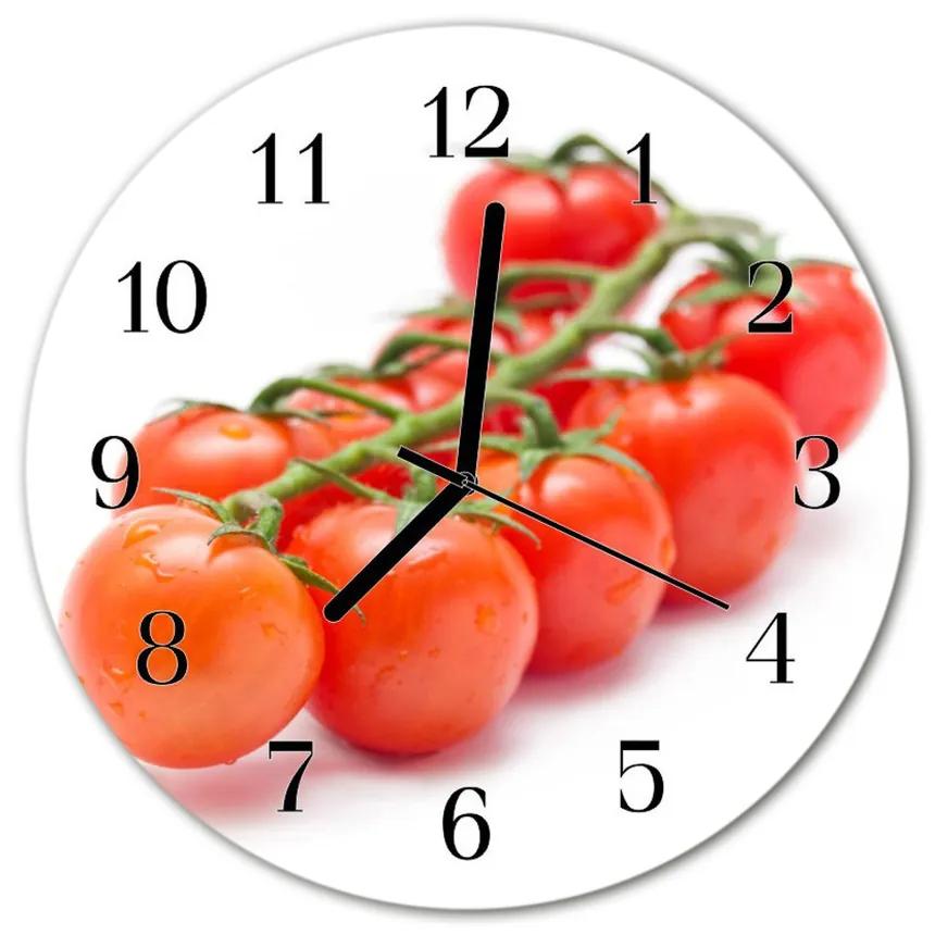 Ronde glazen klok Tomaten fi 30 cm