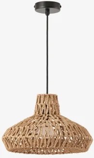 Maslany Plafondlamp Van Gevlochten Papier Zwart & Natuurlijk Ø35 Cm - ↑20 Cm Maslany - Sklum