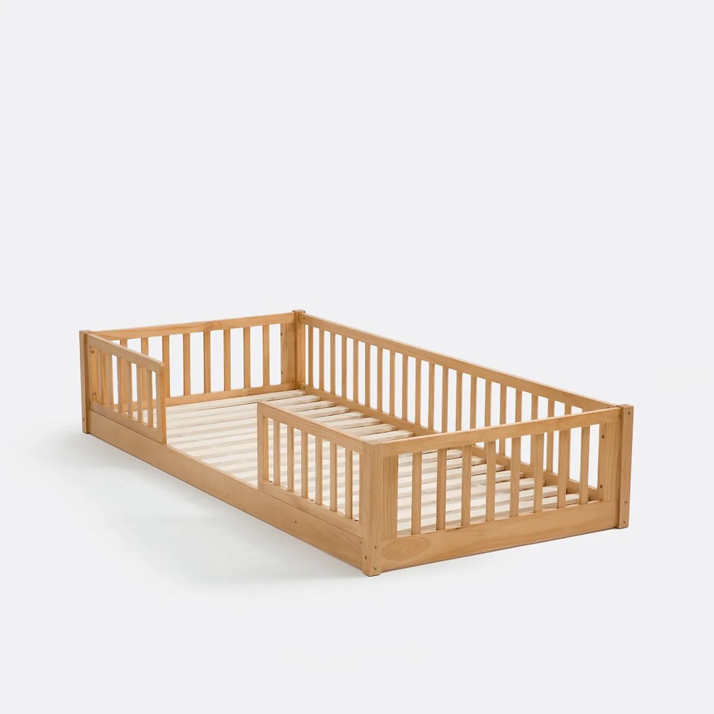 Vloerbed in massief dennenhout, Spidou