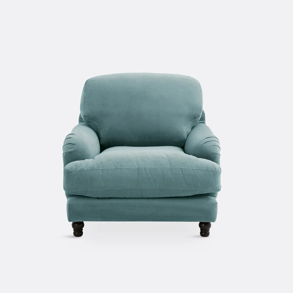 Fauteuil fluweel, Noon