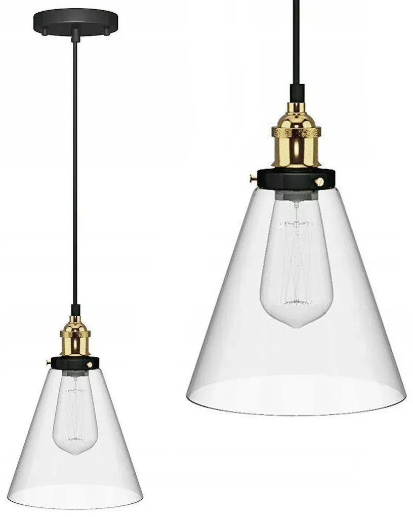 Hangende glazen plafondlamp Verto A Transparent APP042-1CP