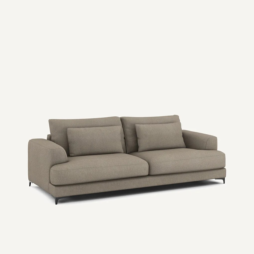 4-zits slaapbank van getextureerd linnen viscose, Marsile