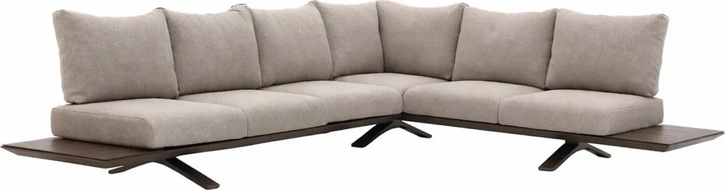 Stockholm hoek loungeset 2 delig Bronze | Pebble desert bouclé SUNS