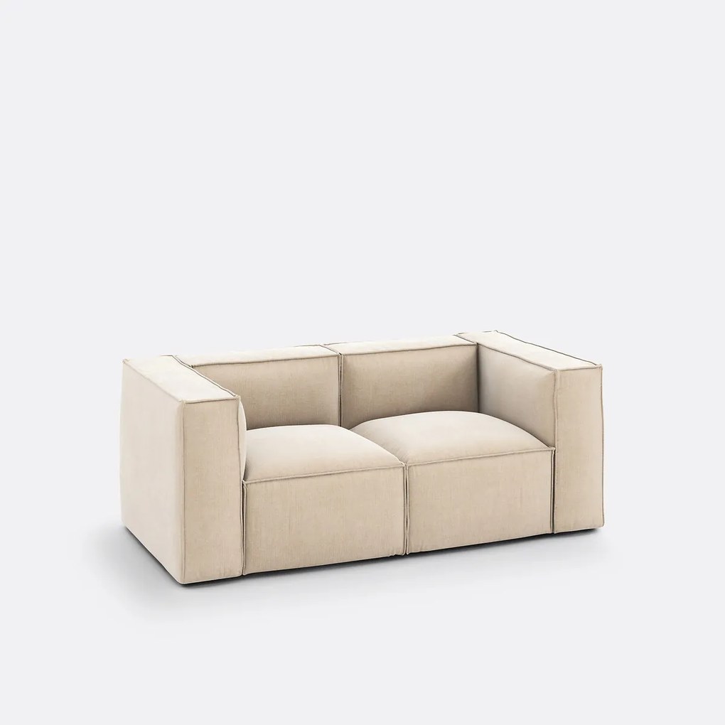 Modulaire bank, 2-zit, in vintage ribfluweel, Seven