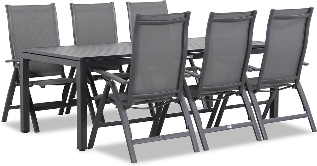 Famous Furniture Premium/Concept 220 cm dining tuinset 7-delig