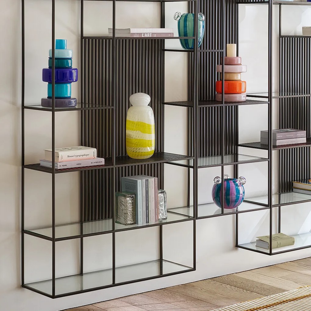 Flesvaas van geblazen glas, H32,5 cm, Stine