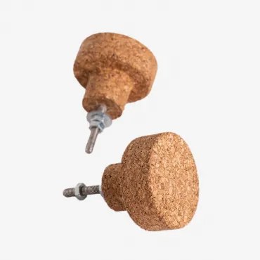 Set Van 2 Knoppen Van Kruk Skriv Kurk Bruin - Sklum