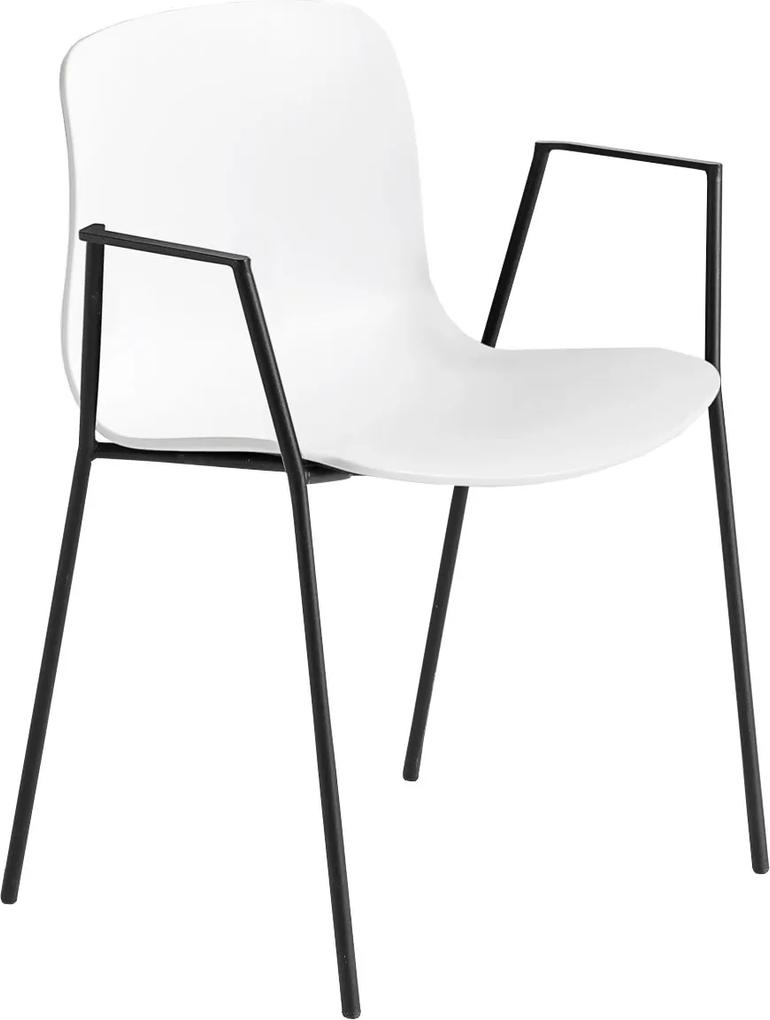 Hay About A Chair AAC18 Stoel Met Zwart Onderstel White