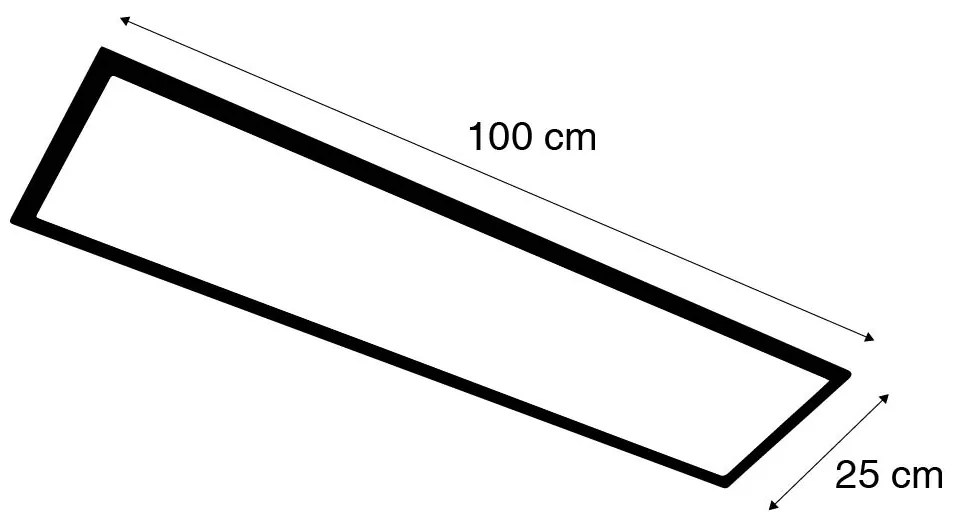 Modern LED paneel wit 100 cm incl. LED dim to warm RGB - Gees Modern Binnenverlichting Lamp