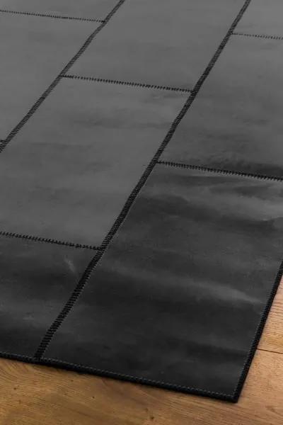 Massimo - Leather Rug New black - 90 x 210 - Vloerkleed