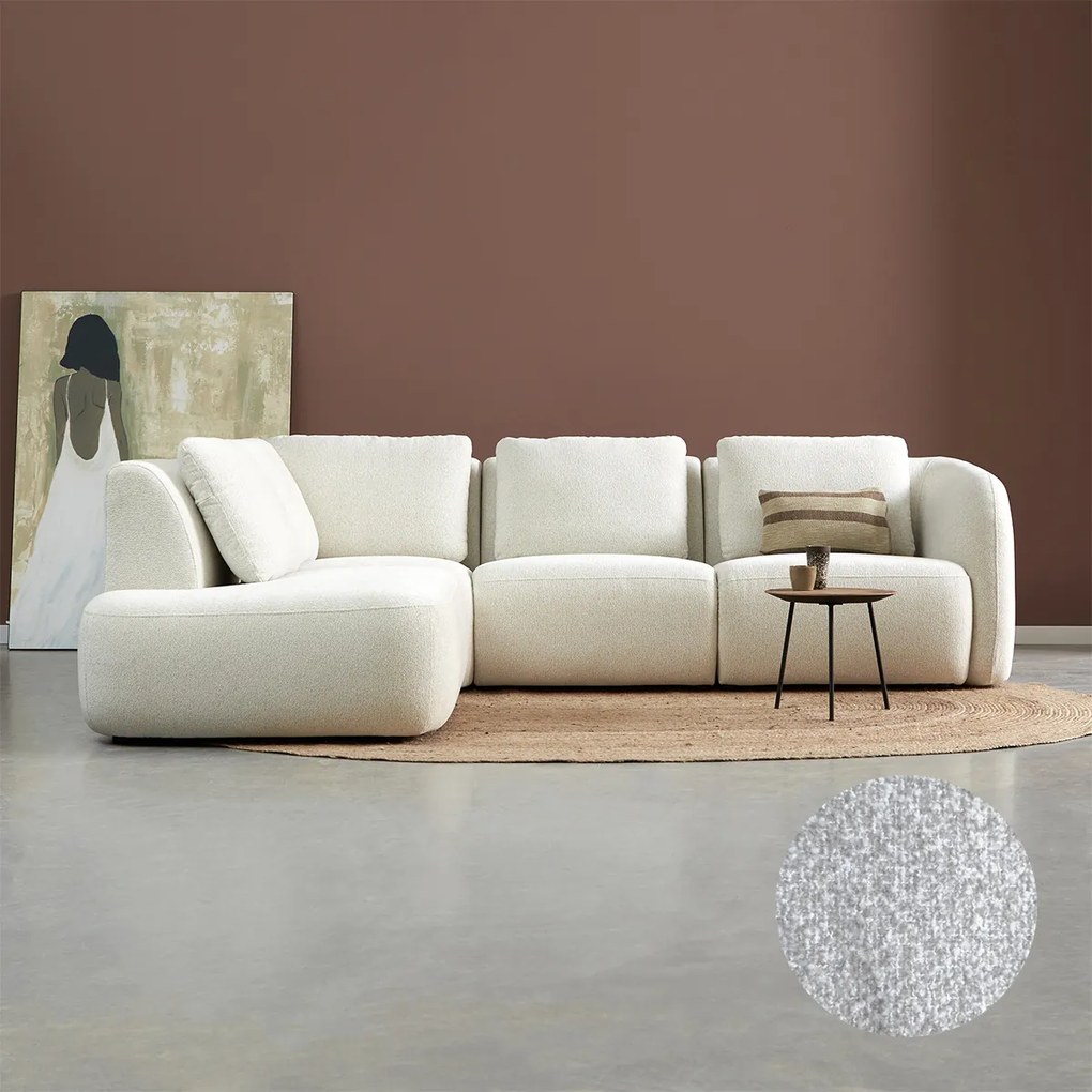 PEPP Interiors Cloud Hoekbank Met Ronde Vormen Ottoman Links Beige Ness 15