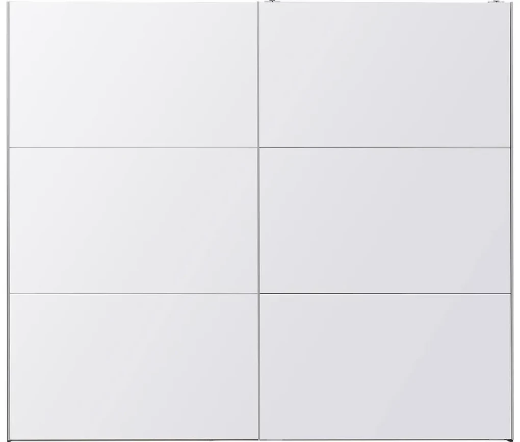 Goossens Kledingkast Easy Storage Sdk, 253 cm breed, 220 cm hoog, 2x 3 paneel glas schuifdeuren